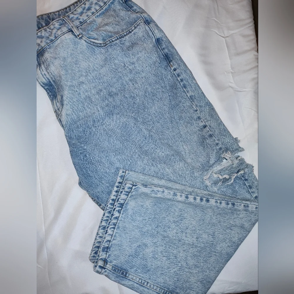 Light Blue Distressed Jeans - Picture 2 of 2